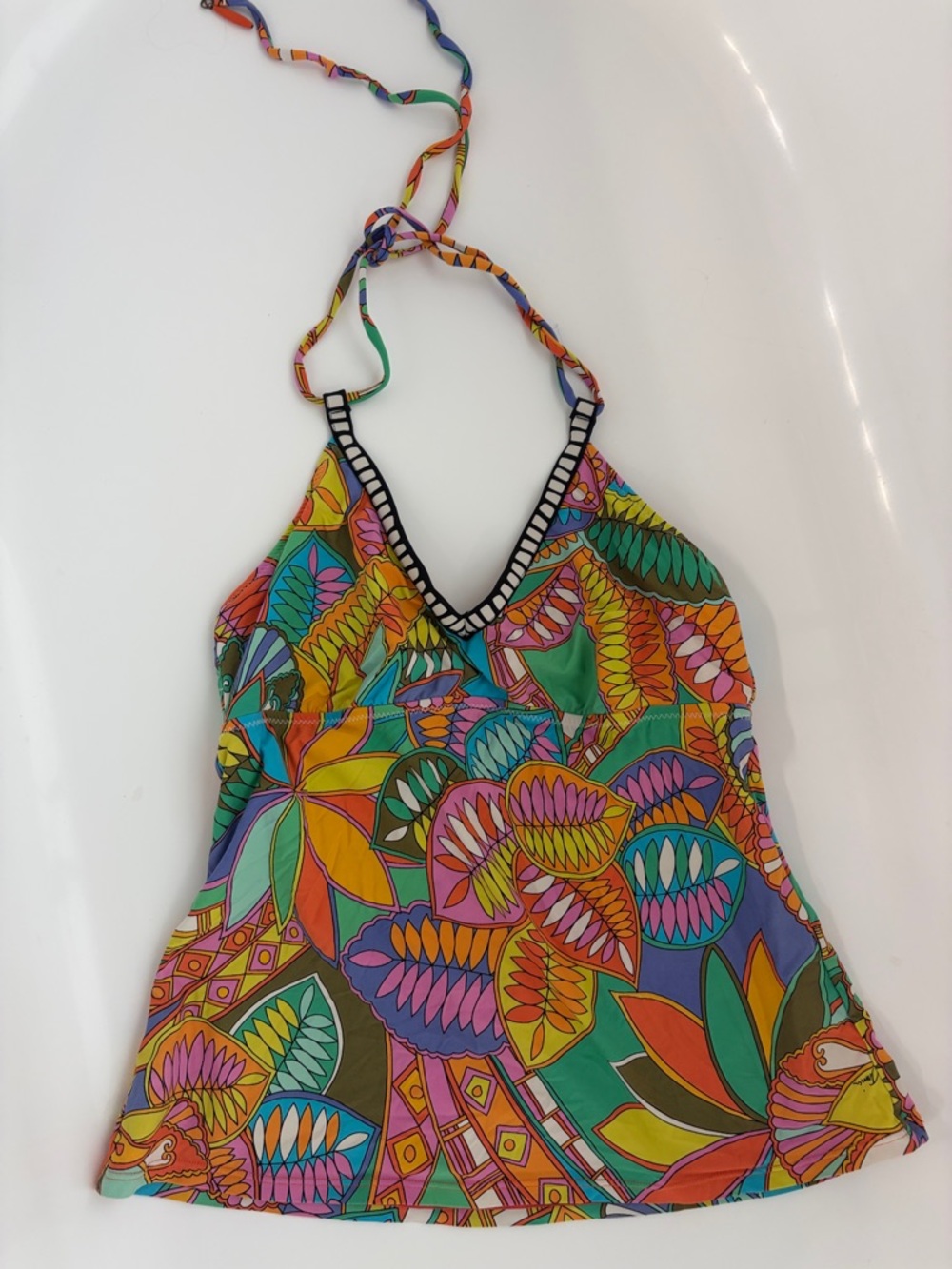 Trina Turk Colorful Floral Halter Tank Top 8